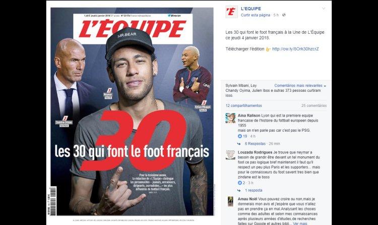 Facebook/lequipe.fr/Reprodução Facebook/lequipe.fr/Reprodução