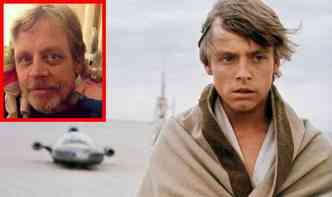 O ator americano Mark Hamill (detalhe), que interpreta Luke Skywalker na saga Star Wars, de George Lucas, diz que seu personagem pode ser gay(foto: Instagram/hamillhimself/Reproduo e Lucasfilm/Divulgao)