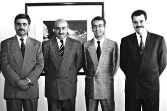 Antônio Cláudio Resende, Salim Mattar, Eugenio Mattar e Flávio Resende, os quatro sócios-fundadores da Localiza, em foto da década de 1980: Eugenio é o único que continua no dia a dia da empresa(foto: Arquivo pessoal) Antônio Cláudio Resende, Salim Mattar, Eugenio Mattar e Flávio Resende, os quatro sócios-fundadores da Localiza, em foto da década de 1980: Eugenio é o único que continua no dia a dia da empresa(foto: Arquivo pessoal)