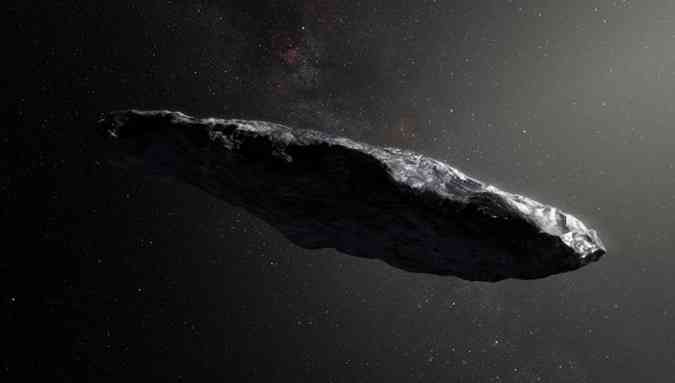 Com um formato bem peculiar, o asteroide Oumuamua, segundo um professor da Universidade de Harvard, pode ser uma sonda aliengena(foto: ESO/M. Kornmesser/Divulgao)