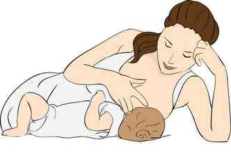 Como esclarece a enfermeira, as mes de recm-nascidos no devem confundir a preparao das mamas para produo de leite, ou apojadura, com algum problema de sade(foto: Pixabay)