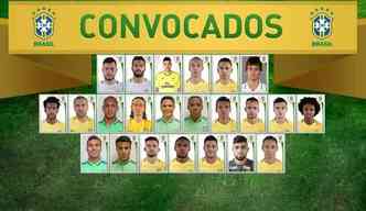 Dos 23 convocados para a Seleo Brasileira que jogar a Copa Amrica Centenrio, trs jogadores fazem parte da equipe do Santos(foto: CBF/Divulgao)