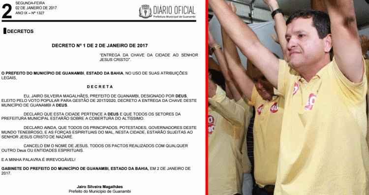 Diário Oficial de Guanambi/Reprodução e Facebook/jairomagalhaes40/Reprodução Diário Oficial de Guanambi/Reprodução e Facebook/jairomagalhaes40/Reprodução