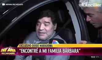 A entrevista de Diego Maradona para a AmericaTV, da Argentina, ficou to 