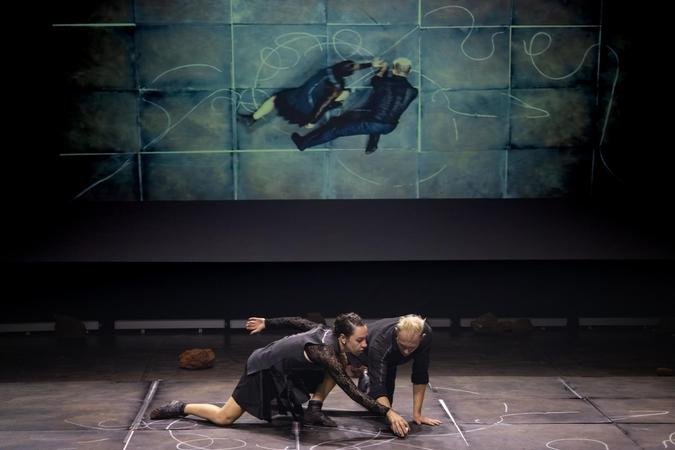 Montagem transita entre as danças de salão e a dança contemporânea(foto: Daniel Vidal/Divulgação) Montagem transita entre as danças de salão e a dança contemporânea(foto: Daniel Vidal/Divulgação)