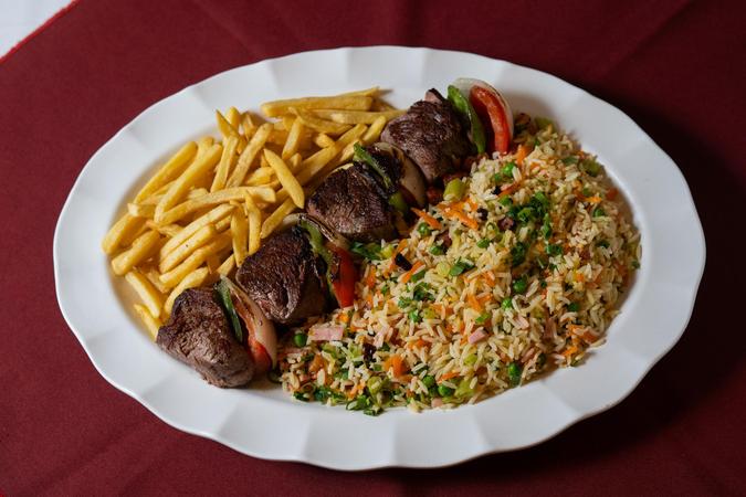 O Brochete à Grega da Casa dos Contos(foto: Paulo Márcio) O Brochete à Grega da Casa dos Contos(foto: Paulo Márcio)