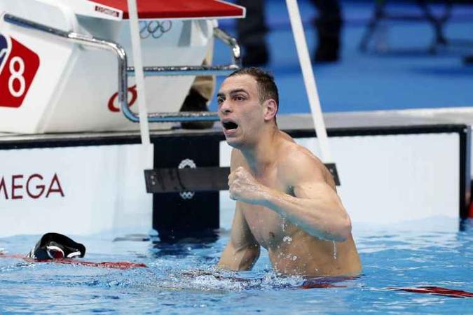 Fernando Scheffer tambm quebrou um jejum de 25 anos: o ltimo nadador brasileiro a subir no pdio dos 200 metros livres havia sido Gustavo Borges, com a medalha de prata nos jogos de Atlanta, em 1996(foto: Satiro Sodr/SSPress/CBDA)