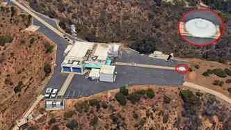 Internautas dizem ter achado um suposto vni dentro do Laboratrio de Propulso a Jato (JPL) da Nasa, na Califrnia (EUA)(foto: Google Earth/Reproduo)