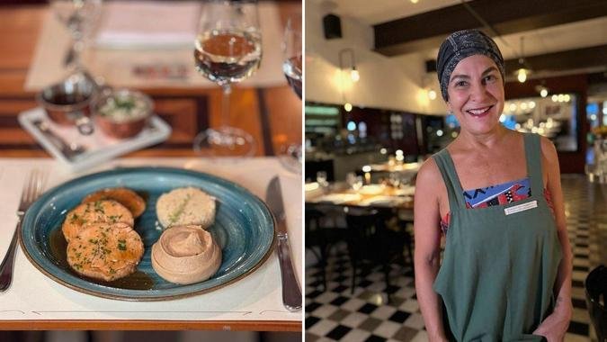 A chef Marise Rache, do D%u2019Artagnan, e o peito de peru servido com purê de castanhas: lembrança do Natal em família (foto: Divulgação) A chef Marise Rache, do D%u2019Artagnan, e o peito de peru servido com purê de castanhas: lembrança do Natal em família (foto: Divulgação)