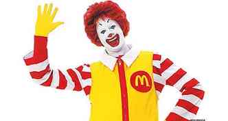 Alm de causar medo na populao, a onda de avistamento de palhaos fez com que Ronald McDonald, mascote da mais famosa rede de fast food dos EUA, desse um tempo nas aparies pblicas(foto: McDonalds/Divulgao)