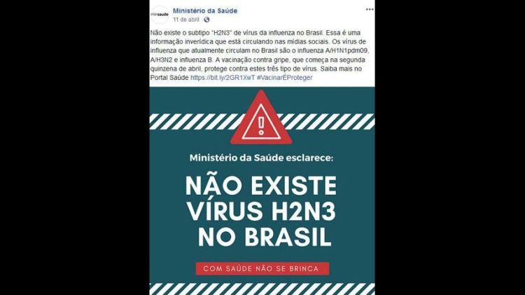 Facebook/Ministério da Saúde/Reprodução Facebook/Ministério da Saúde/Reprodução