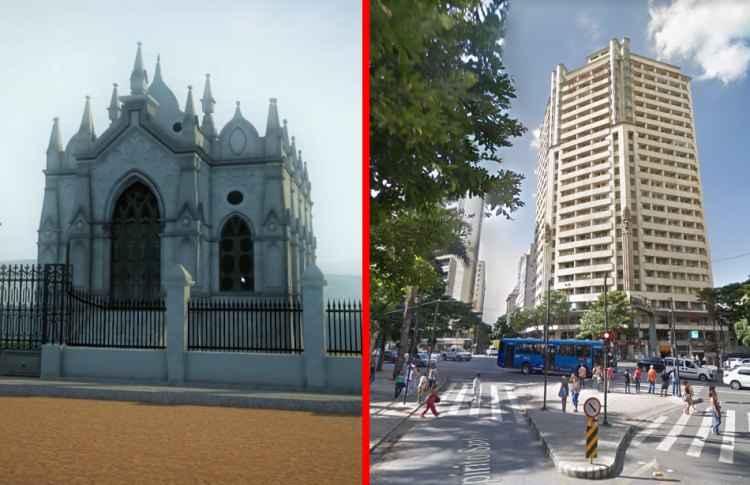 Projeto PróMemória CMBH/Reprodução e Google Street View/Reprodução Projeto PróMemória CMBH/Reprodução e Google Street View/Reprodução
