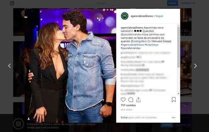 A cantora mineira Paula Fernandes comeou um romance com o empresrio Gustavo Lyra(foto: Instagram/agenciabrazilnews/Reproduo)