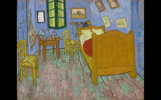 O Instituto de Arte de Chicago disponibilizou milhares de obras de arte para download gratuito, como o quadro O Quarto, de Vincent van Gogh(foto: Art Institute of Chicago/Divulgao)