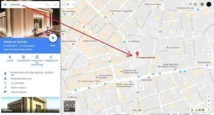 Google Maps/Reprodução Google Maps/Reprodução
