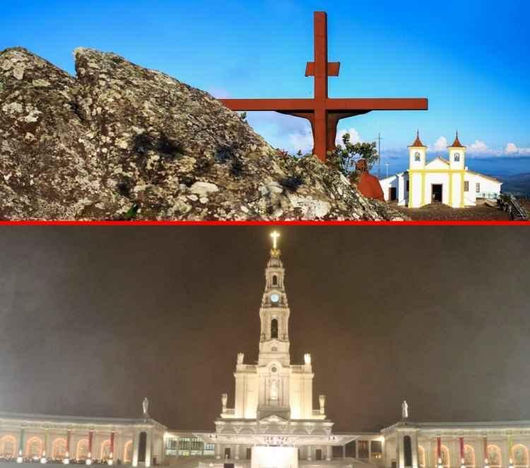 Facebook/SantuarioNSPiedade/Reprodução e Facebook/SantuarioFatima/Reprodução Facebook/SantuarioNSPiedade/Reprodução e Facebook/SantuarioFatima/Reprodução