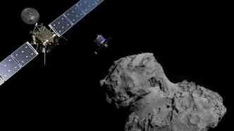 A sonda espacial europeia Rosetta, que est na mesma rbita do cometa Tchouri, ir alcanar a menor distncia do Sol na quinta, dia 13 de agosto (foto: News.metallisson.com/Reproduo)