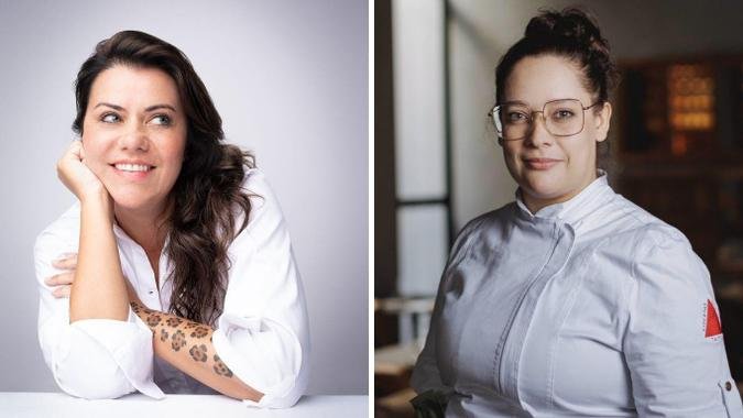 As chefs Janaina Torres e Ana Gabi Costa(foto: Marcus Steinmeyer e Nani Rodrigues - Brejo / Divulgação) As chefs Janaina Torres e Ana Gabi Costa(foto: Marcus Steinmeyer e Nani Rodrigues - Brejo / Divulgação)