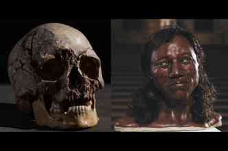 Depois de analisar o DNA do crnio do Homem de Cheddar, descoberto no Reino Unido em 1903, cientistas chegaram  concluso de que o britnico primitivo era negro de olhos claros(foto: Ucl.ac.uk/Reproduo)