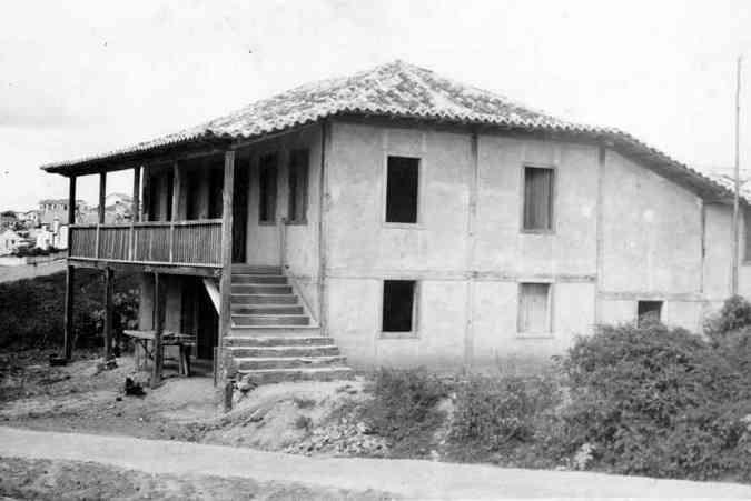 A sede da antiga Fazenda do Leito, mesmo imvel que abriga o museu no bairro Cidade Jardim(foto: Museu Histrico Ablio Barreto/Acervo)