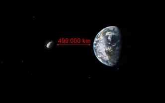 Depois do asteroide 2015TB145 que passar prximo  Terra no Dia das Bruxas, o prximo a chegar to perto, s em 2027(foto: Nasa/Divulgao)