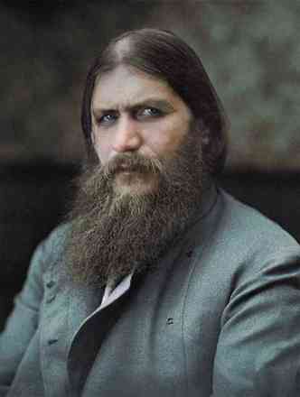 O mstico Russo Grigori Rasputin, morto em 1916(foto: Domnio pblico, colorizada por Marina Amaral)