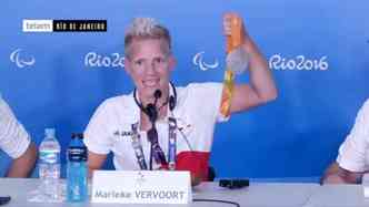 A atleta belga Marieke Vervoort diz que a Rio 2016  sua ltima participao em Jogos Paralmpicos e que ir, sim, recorrer  eutansia, mas ainda no sabe quando(foto: YouTube/AudiovisualTelam/Reproduo)