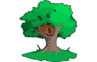Parece at coisa de criana, mas poder passar um dia numa casa construda numa rvore  uma sensao nica(foto: Pixabay)