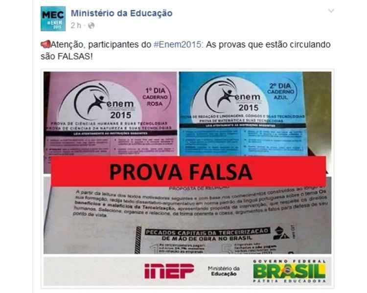 Twitter/Inep/Reprodução Twitter/Inep/Reprodução