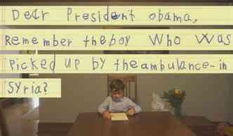 Com apenas 6 anos, Alex, que mora nos Estados Unidos, se sensibilizou com o drama vivido por um garoto srio e pediu para o presidente Obama trazer o imigrante para a casa dele(foto: YouTube/The White House/Reproduo)