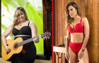 As cantoras Marlia Mendona (esq.) e Wanessa Camargo fizeram uma sesso de fotos usando as lingeries da grife Nayane Rodrigues(foto: Cival Jr./Capuchino Press/Divulgao)