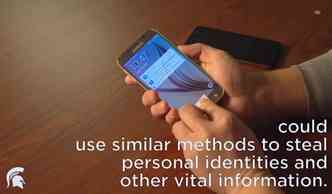 Segundo pesquisadores da Universidade Estadual de Michigan, os leitores de digitais dos atuais smartphones no so seguros(foto: YouTube/Reproduo)
