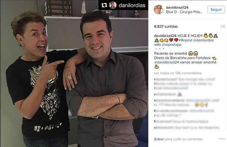 Instagram/davidbrazil24/Reprodução Instagram/davidbrazil24/Reprodução