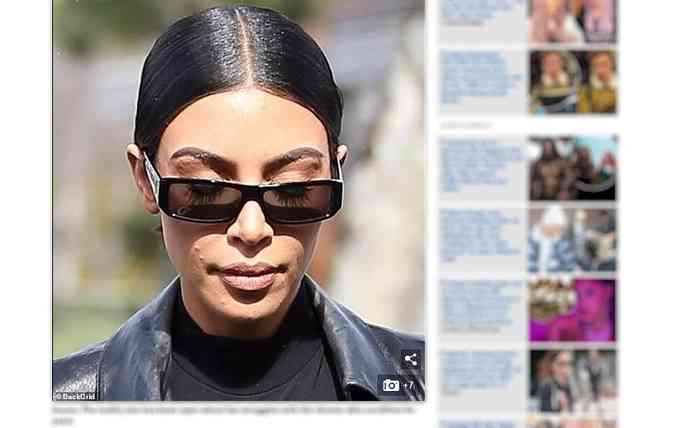 A empresria e socialite americana Kim Kardashian  portadora da psorase e vive tendo de esconder as manchas que surgem esporadicamente na pele(foto: Dailymail.co.uk/Reproduo)