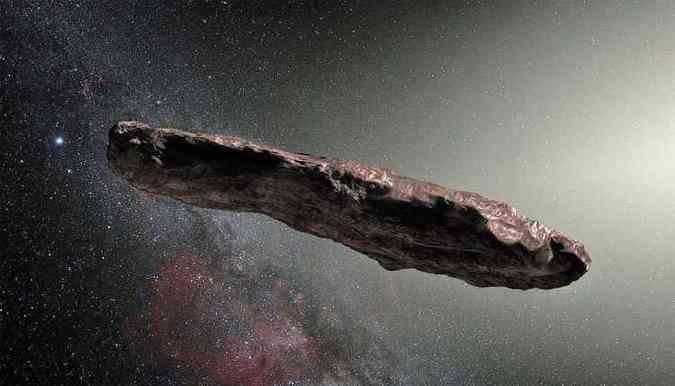 Ao deixar o nosso Sistema Solar, o asteroide Oumuamua, descoberto em 2017, ganhou uma inexplicável aceleração(foto: ESO/M. Kornmesser/Divulgação)