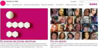 Site da ONG holandesa Women on Web que est incentivando as brasileiras a fazerem aborto em caso de risco de contrair o zika vrus(foto: Womenonweb.org/Reproduo)