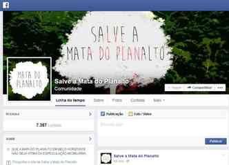 Moradores criaram uma pgina no Facebook para chamar a ateno para a preservao da mata do Planalto(foto: Facebook/Salveamatadoplanalto/Reproduo)