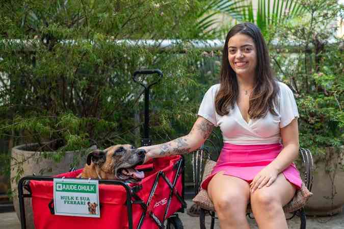 Após ser atropelado, Hulk (@ajude.ohulk), cãozinho sem raça definida, foi resgatado pela estudante de veterinária Isabela Teixeira e já conta com 130 mil seguidores no Instagram: 