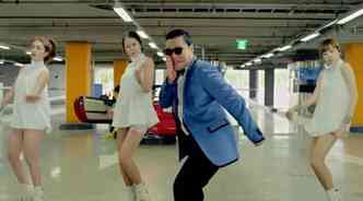 O rapper Psy sempre fez sucesso na Coreia do Sul com seus clipes no estilo tpico do pas asitico: o k-pop, ou seja, a msica popular coreana(foto: YouTube/Reproduo)