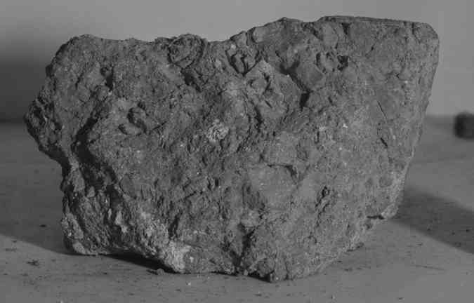 A rocha coletada por astronautas da Apollo 14 em 1971 pode ser um fragmento rochoso da Terra que foi levado para a Lua(foto: Nasa/Divulgao)