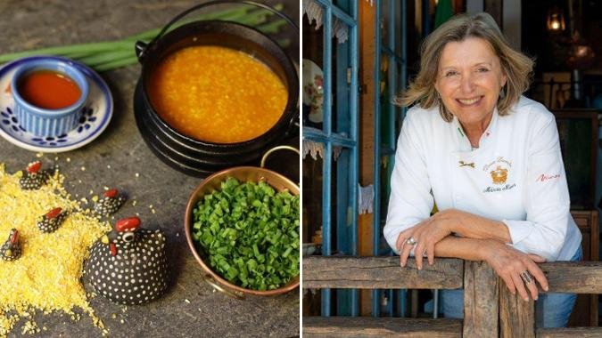 A chef Márcia Nunes aprendeu com sua mãe, Dona Lucinha, a preparar a canjiquinha: A chef Márcia Nunes aprendeu com sua mãe, Dona Lucinha, a preparar a canjiquinha: