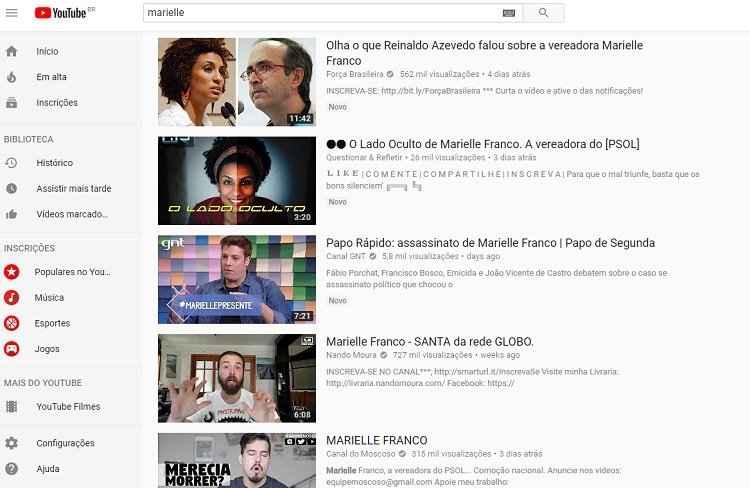 YouTube/Reprodução YouTube/Reprodução