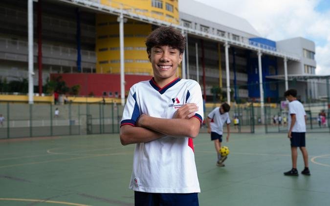 Aulas da grade, da Base Nacional Comum Curricular, são complementadas por práticas esportivas e por conhecimentos específicos(foto: Divulgação) Aulas da grade, da Base Nacional Comum Curricular, são complementadas por práticas esportivas e por conhecimentos específicos(foto: Divulgação)