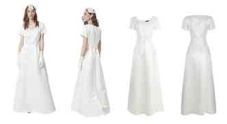 O vestido de noive criado pelo estilista Alexandre Herchcovitch para a C&A  de design simples e fabricado totalmente em polister(foto: Cea.com.br/Reproduo)