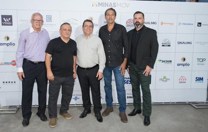 Diretoria do Sindimov-MG durante a primeira edio da MinasMov(foto: Divulgao)