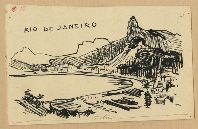 Desenhos Hist�ria da minha vida (conjunto de 46 desenhos), 1937 - Cole��o Museo Torres Garc�a(foto: Divulga��o)