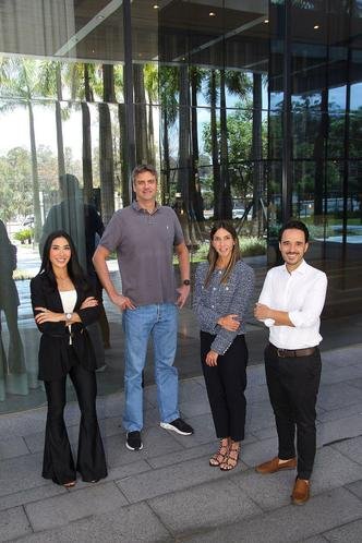 Na foto, Vit�ria Nejm, s�cia da Fataha; Felipe Gon�alves, CFO Patrimar, Patr�cia Veiga, diretora de inova��o e ESG da Patrimar e Bruno Zanon, s�cio Fataha.(foto: Divulga��o)