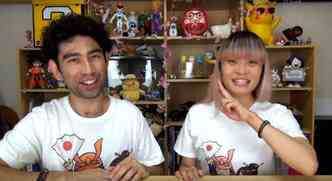 o casal de youtubers Prit e Lohgann, do canal Japo Nosso de Cada Dia(foto: YouTube/Japo Nosso de Cada Dia/Reproduo)