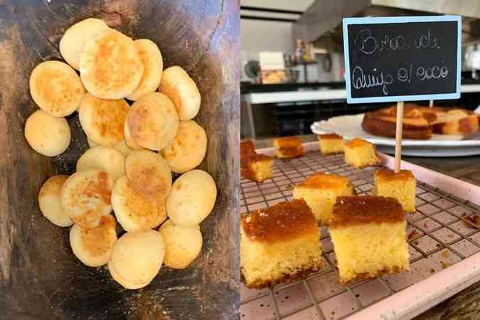 Caf da manh da pousada Pequena Tiradentes oferece 120 itens, entre eles po de queijo e broa de fub com queijo, clssicos saborosos da cozinha mineira(foto: Carolina Daher/Encontro)