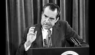 O ento presidente americano Richard Nixon foi alvo de uma grave denncia em 1974, no caso chamado Watergate, e acabou renunciando ao mandato(foto: Ivn.us/Reproduo)